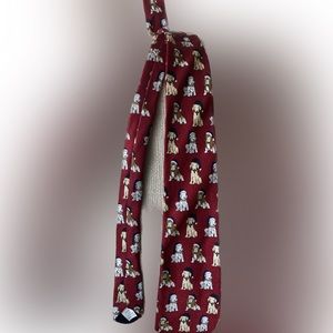 Talbots Kids Silk dog print tie